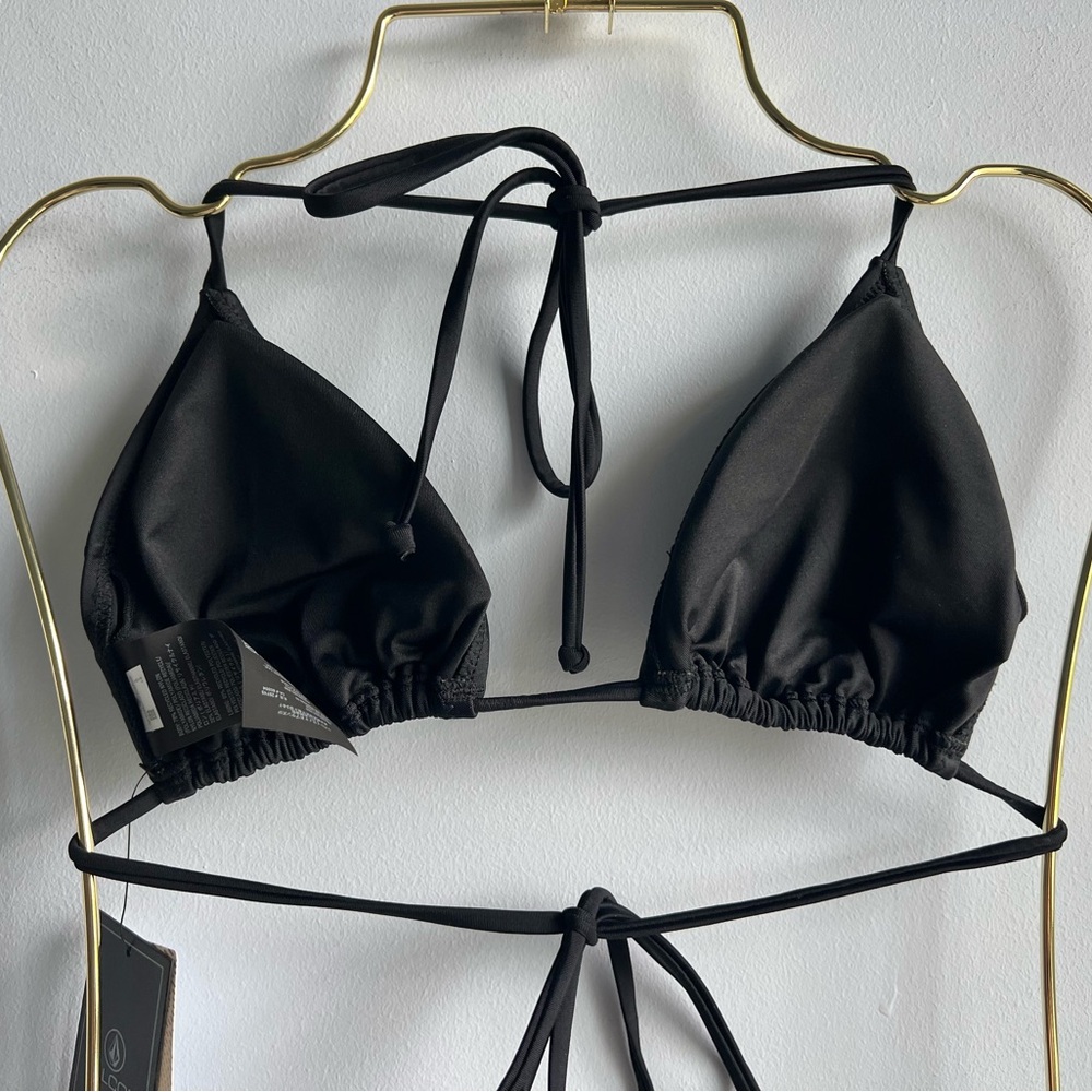Volcom Juniors' Simply Solid Slide Triangle Bikini Top Size Large - Picture 4 of 8